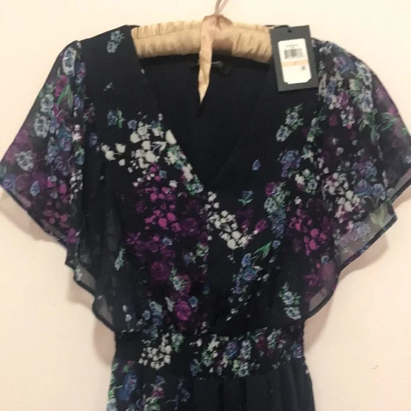 dkny blue floral dress Ethereal Blue Designer Gown in Faux Georgette with Thread & Sequin Wor –  ManMohit Fashion main image 0